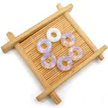 Set van 6 opaal en lavendelstenen donutkralen voor DIY-sieraden maken - Opaal