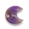 Pierre d'améthyste polie en forme de croissant de lune pour création de bijoux - Améthyste