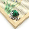 Ciondolo artiglio di drago argento con perla di malachite verde per gioielli - Malachite