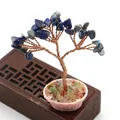 Árbol de lapislázuli con ramas de cobre y base decorativa de cristales - Lapislázuli