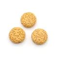 Macro detail of three yellow volcanic lava stone beads for DIY jewelry making - 12mm (Approx 29g) / No.1 (Earth Yellow)