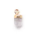Gefacetteerde amethist kristallen hanger met roségouden oogje voor DIY-sieraden maken - Bergkristal