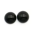 Pietra cabochon in agata nera lucida per accessori per la creazione di gioielli fai-da-te - 18mm / Agata nera