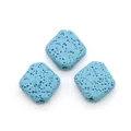 Hellblaue Lavastein-Rautenperlen für DIY-Schmuckherstellung und ätherische Öldiffusion - Hellblau