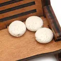 Flat white volcanic rock beads for DIY jewelry making with porous natural texture - 12mm (Approx 29g) / No.12 (Cream White)