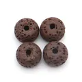 Brown natural lava stone beads with porous texture for DIY jewelry making - Style 5 (Coffee)
