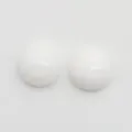 Set di due pietre cabochon bianche tonde lucide per la creazione di gioielli fai da te - Pietra Bianca