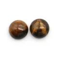 Cabochon tondi in pietra occhio di tigre lucidati con trama marrone dorato per gioielli DIY - Occhio di tigre