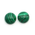 Cabochon di malachite lucida con motivi a bande verdi naturali per la creazione di gioielli - Malachite