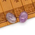Paar ovale amethist natuurstenen met doorschijnende textuur voor DIY ringen - 15x20mm / Amethist