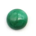 Cabochon rotondo in giada verde lucida per la creazione di gioielli e intarsi - Giada Malese Tinta