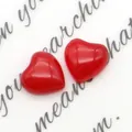 Cabochon di pietra naturale rossa a forma di cuore per gioielli fai da te e anelli - Agata rossa / 8x8mm