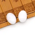Ovale witte natuurstenen cabochons voor doe-het-zelf ringen en handgemaakte sieraden - Witte Jade