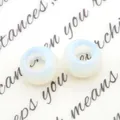 Perle rotonde a foro grande bianco latte stile opale per creazione gioielli fai-da-te - Opale / 10x10mm