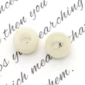 Perline in resina avorio con foro grande per bracciali e orecchini fai da te - US 4