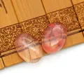 Ovale aardbeienkwarts natuursteen cabochons voor DIY-sieraden en ringzettingen - Watermeloen Kwarts