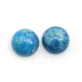Cabochon di turchese blu marmorizzato con finitura lucida per creazione di gioielli - Agata Crazy Blu