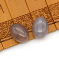 Ovale grijs-paarse agaat cabochons met gladde gepolijste afwerking voor sieraden - Grijze Agaat