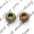 Perle distanziatrici in pietra naturale unakite lucida per creazione gioielli - Unakite
