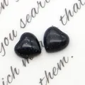 Pietre preziose cuore in pietra del sole blu lucida per accessori gioielli DIY - Pietra di Sabbia Blu
