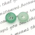 Gepolijste groene natuursteen donut kralen voor DIY sieraden maken en armband bedels - Groene Aventurijn