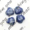 Pietre naturali di sodalite a forma di cuore lucido per creazioni di gioielli fai da te - Sodalite