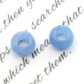 Perle in agata blu con foro grande per braccialetti e gioielli fatti a mano DIY - Blu Zaffiro