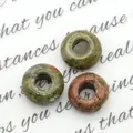 Groene en roze Unakite natuursteen donut kralen voor DIY sieraden maken sets - Unakiet