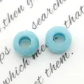 Perle in pietra naturale a ciambella azzurro per creazione di gioielli e bracciali - Celeste