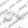 Λευκοί πολύτιμοι λίθοι howlite σε σχήμα αχλαδιού με μαύρες φλέβες για κοσμήματα - Βραχιόλι Λευκός Χαουλίτης
