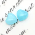 Cabochon in pietra blu a forma di cuore per gioielli fai da te e accessori per anelli - Celeste