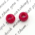 Perle rotonde rosa rosso con foro grande per creazione di gioielli DIY e artigianato - Rosa Scuro