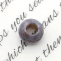 Perla di agata marmorizzata viola con foro grande per creazione gioielli fai da te - Diaspro Oceanico