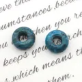 Blauwgroene gespikkelde natuursteen donuts voor DIY-sieraden en armbanden - Blauwe Crazy Agaat