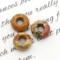 Natuurlijke agaat en jaspis ronde donutkralen voor handgemaakte DIY-sieraden - Jaspis