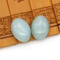 Ovale lichtblauwe natuurlijke agaat edelsteen cabochon voor DIY sieraden en ringen - Lichtblauwe Chalcedoon