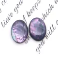 Οβάλ μωβ ρητίνη aurora cabochon με ιριδίζον εφέ μαργαριταριού για κοσμήματα DIY - Μοβ Οβάλ Τύπος B