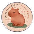 Spilla smaltata Capybaras Are My Spirit Animal carina con animale cartone e stelle - Capibara Spirit Animal