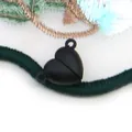 Paire de fermoirs magnétiques en forme de cœur noir pour création de colliers de couple - Boucle Magnétique Cœur (020) / 100 Paires/Paquet (10x15mm) / Noir
