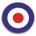 Royal Air Force target roundel metal brooch pin with red white and blue enamel - Red White Blue Pattern