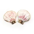 Pendentifs en coquille naturelle avec bordure dorée pour la création de bijoux DIY - Coquille Griffe Dorée