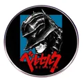 Berserk Guts berserker armor metal badge round pin with dark manga illustration - Armor Warrior Pattern Style (Style 4)