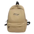 Minimalist large capacity khaki backpack for students with functional pockets and logo - 31*45*19 / Khaki