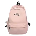 Minimalist light pink high-capacity student backpack with MRMIBAG logo for girls - 31*45*19 / Pink