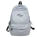 Minimalist high-capacity light blue backpack for students featuring MRMIBAG logo - 31*45*19 / Blue