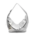 Bolso de hombro plateado metálico con diseño minimalista y correa ajustable - Plateado