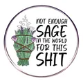 Pin Sage gracioso con texto Not Enough Sage in the World e ilustración a todo color - Atado de Salvia con Flores Moradas (Estilo 2)