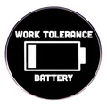 Broche divertido Work Tolerance Battery de aleación de metal para ropa y bolsos - Negro