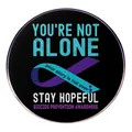 Suicide prevention awareness enamel pin with You're Not Alone text and semicolon logo - You Are Not Alone Stay Hopeful