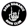 Dark Romance Book Club enamel pin with skeleton hand and gothic metal badge design - Dark Romance Book Club